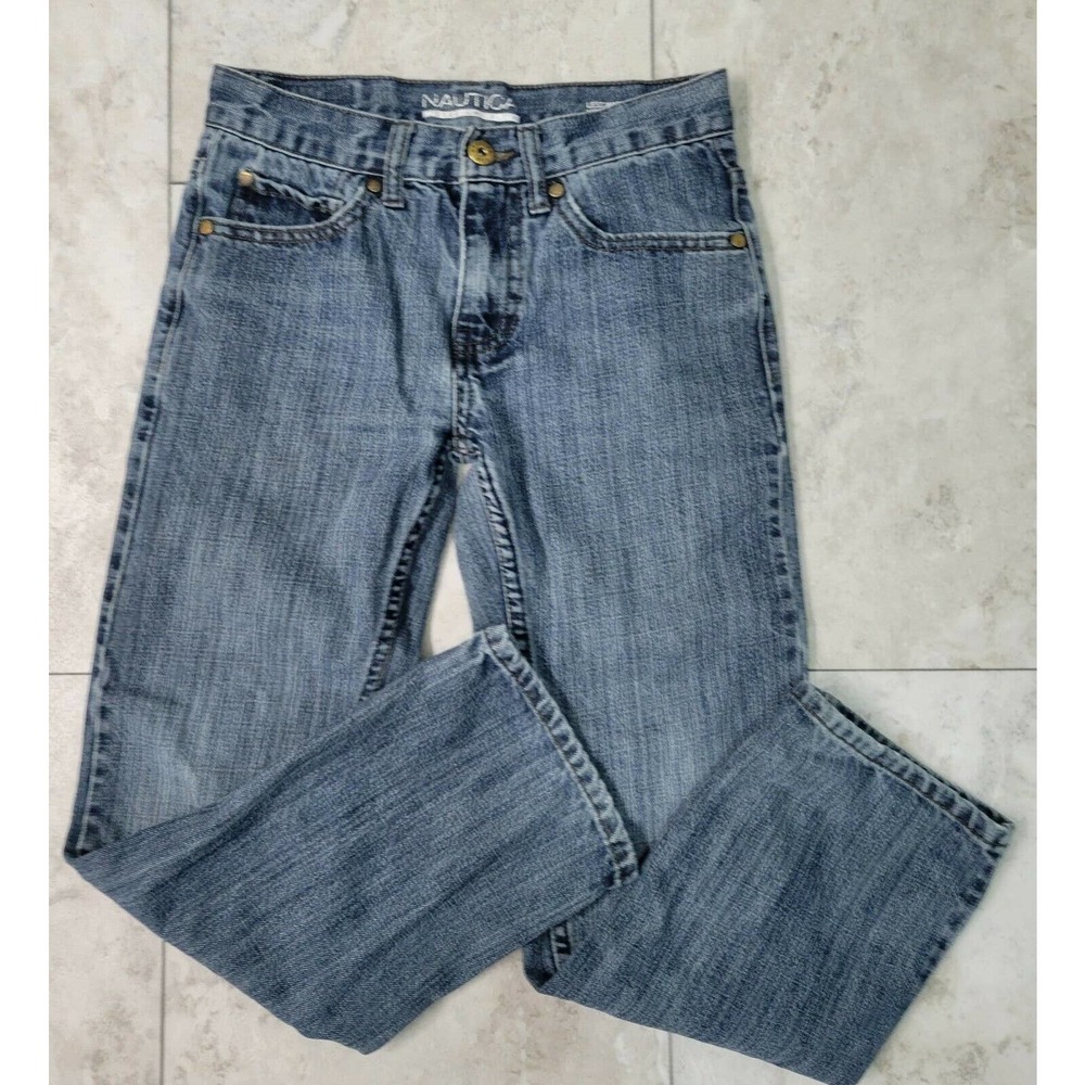 Nautica Jeans Boys Size 10 Straight Fit Blue Denim Jeans